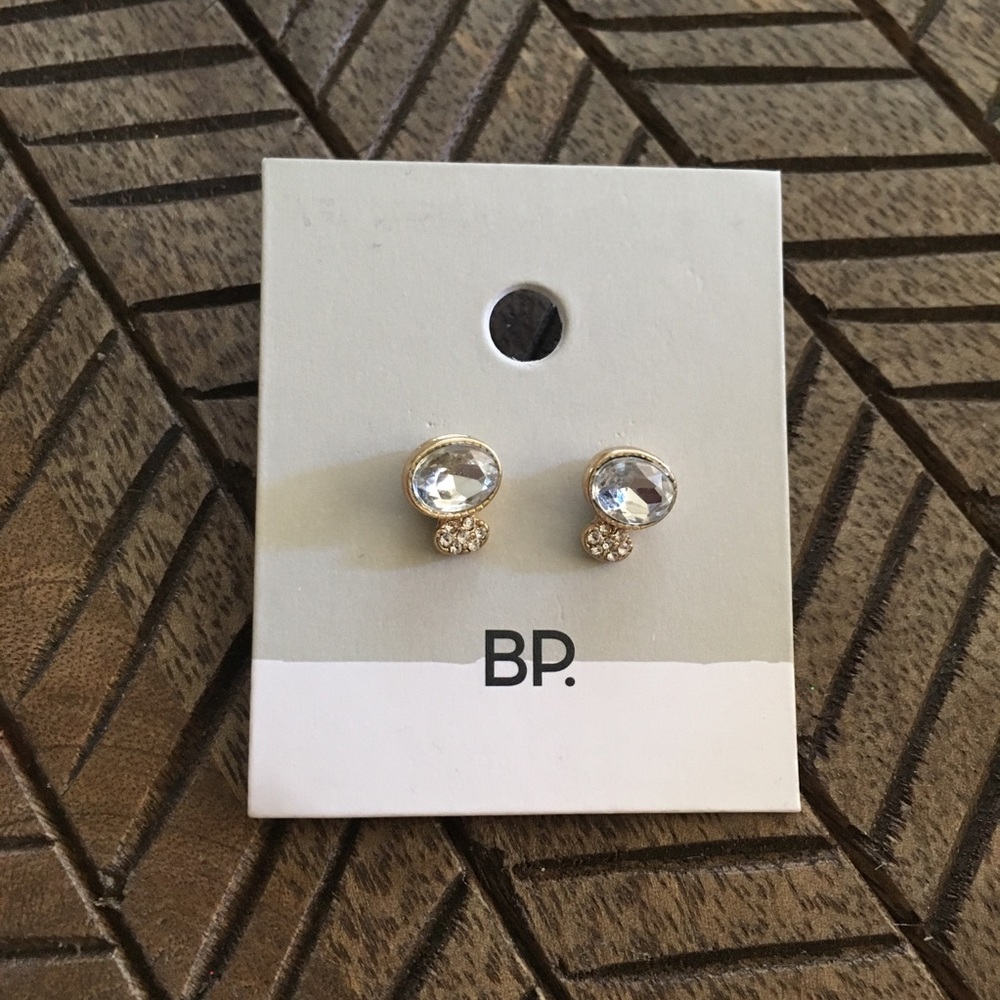 NEW BP. Nordstrom Gold Crystal Stud Earrings